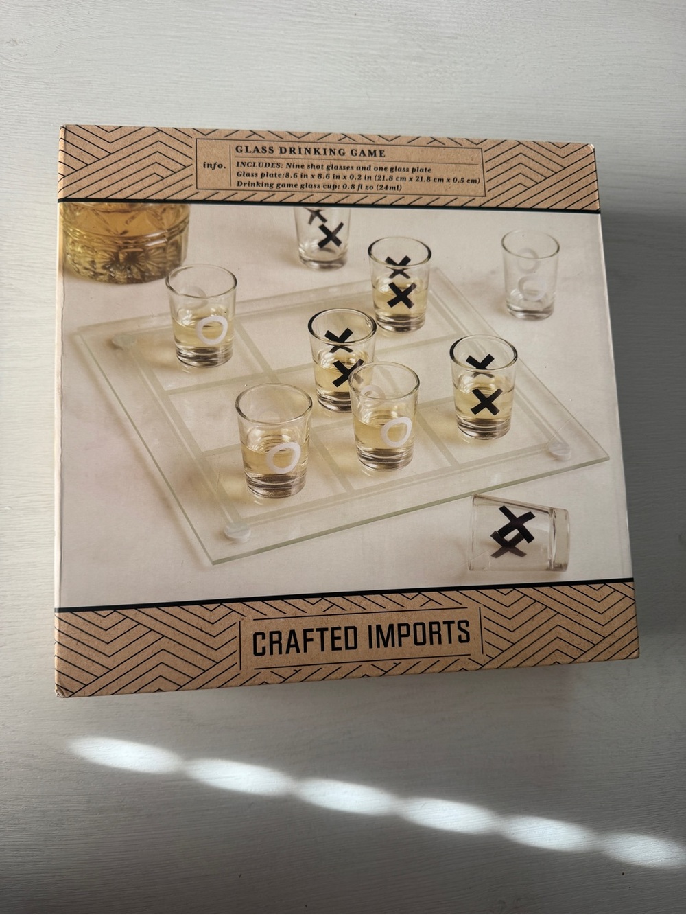 Glass Drinking Game - Clear Glass Shot Glass Set NEW, never opened.